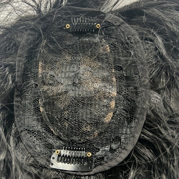 Fluffy Curly Hair Topper 11” Full Head Top Hair Piece Clip in With Bangs - Picture 9 of 9